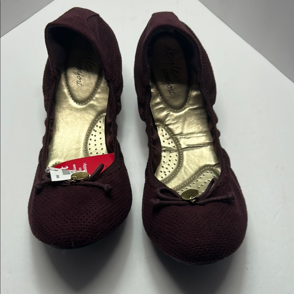 Dexflex Comfort Maroon Ballet Flats 12W